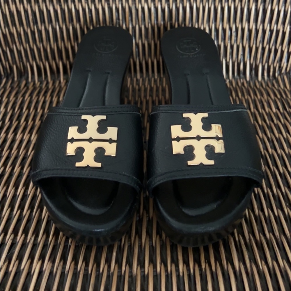 Tory Burch Open Toe Wedges